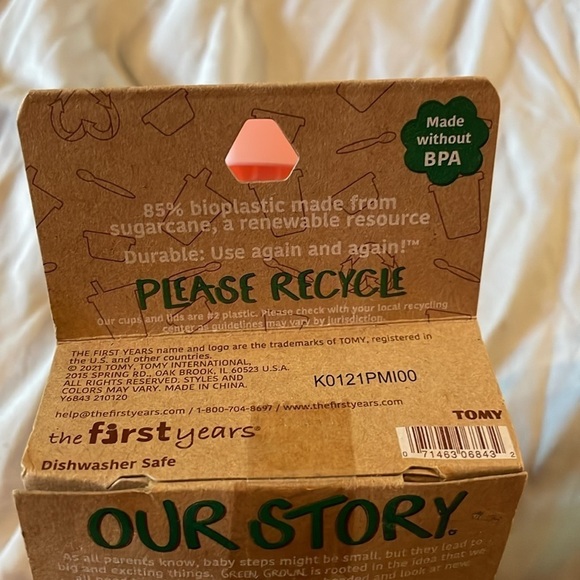 Green Grown Reusable Spillproof Sippy Cups - Picture 5 of 7